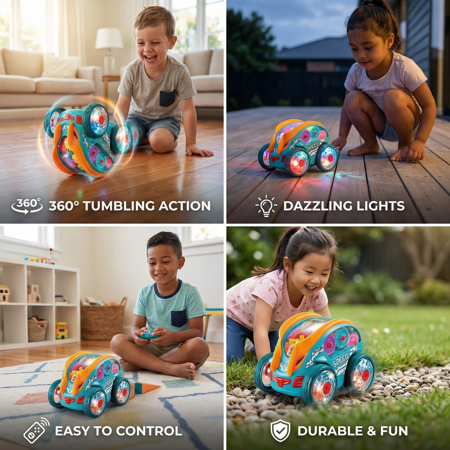 Glowing Tumble Car Toy