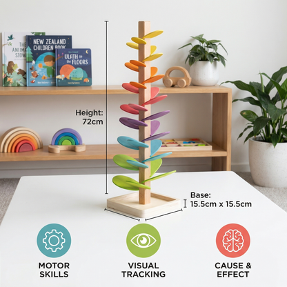 Montessori Rainbow Marble Wooden Tower