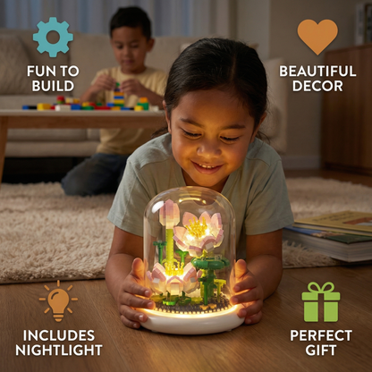 Noble Building Block Flower in Glass
