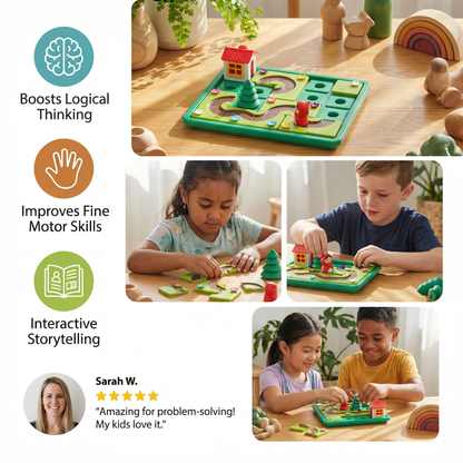 Montessori Little Red Riding Hood Puzzle and Skill Game