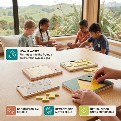 Wooden Tangram Puzzle Game
