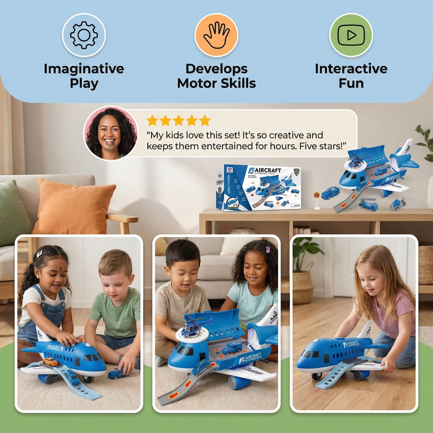 Airplane and Vehicle Play Set