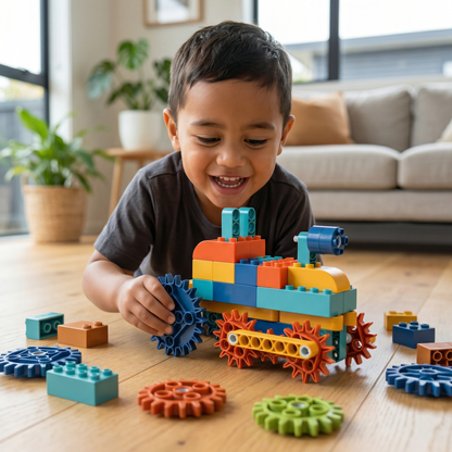 Science and Educational Building Blocks with Motor