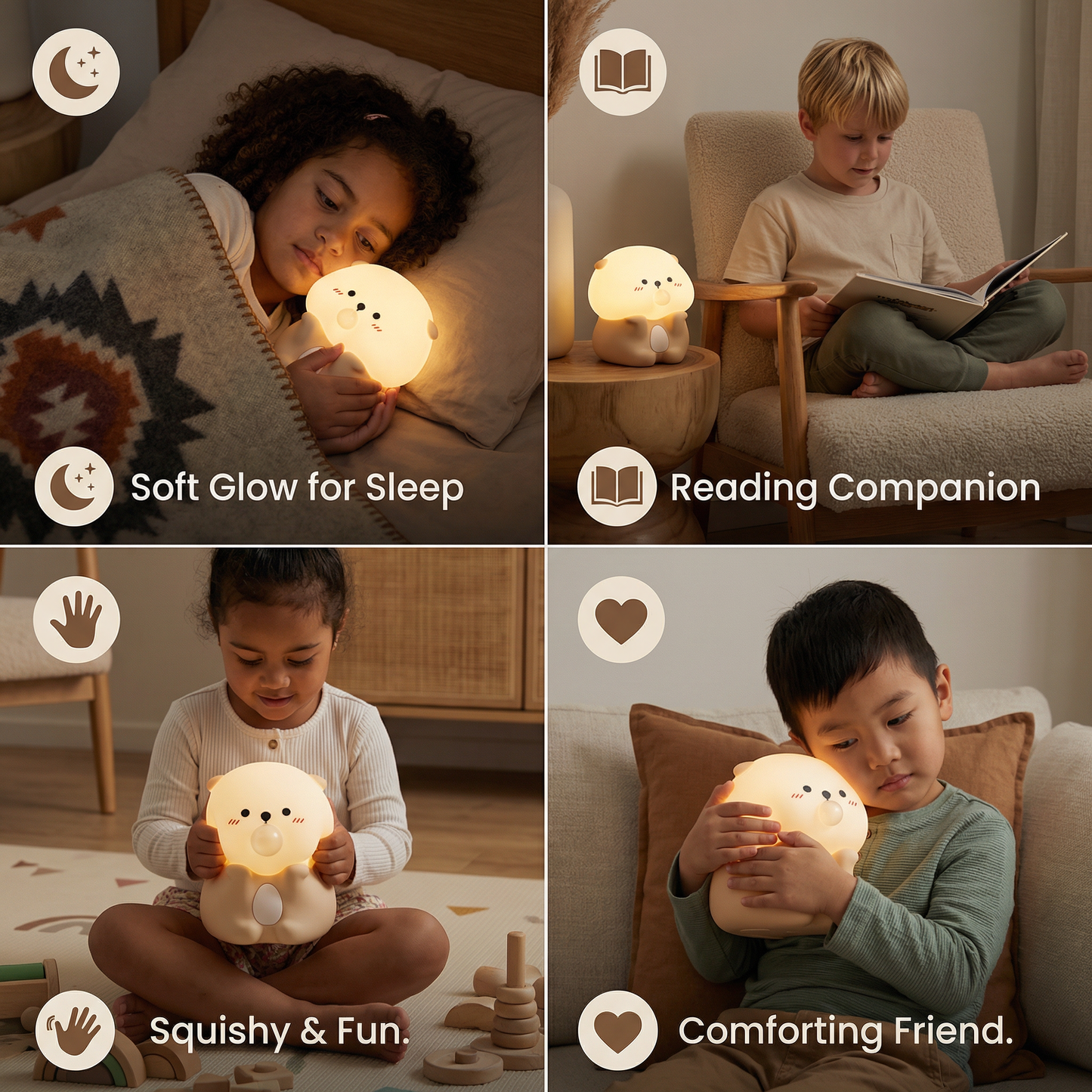 Cute Bubble Otter Silicone Night Light
