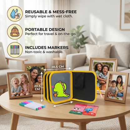 Portable Reusable Coloring Book for Children