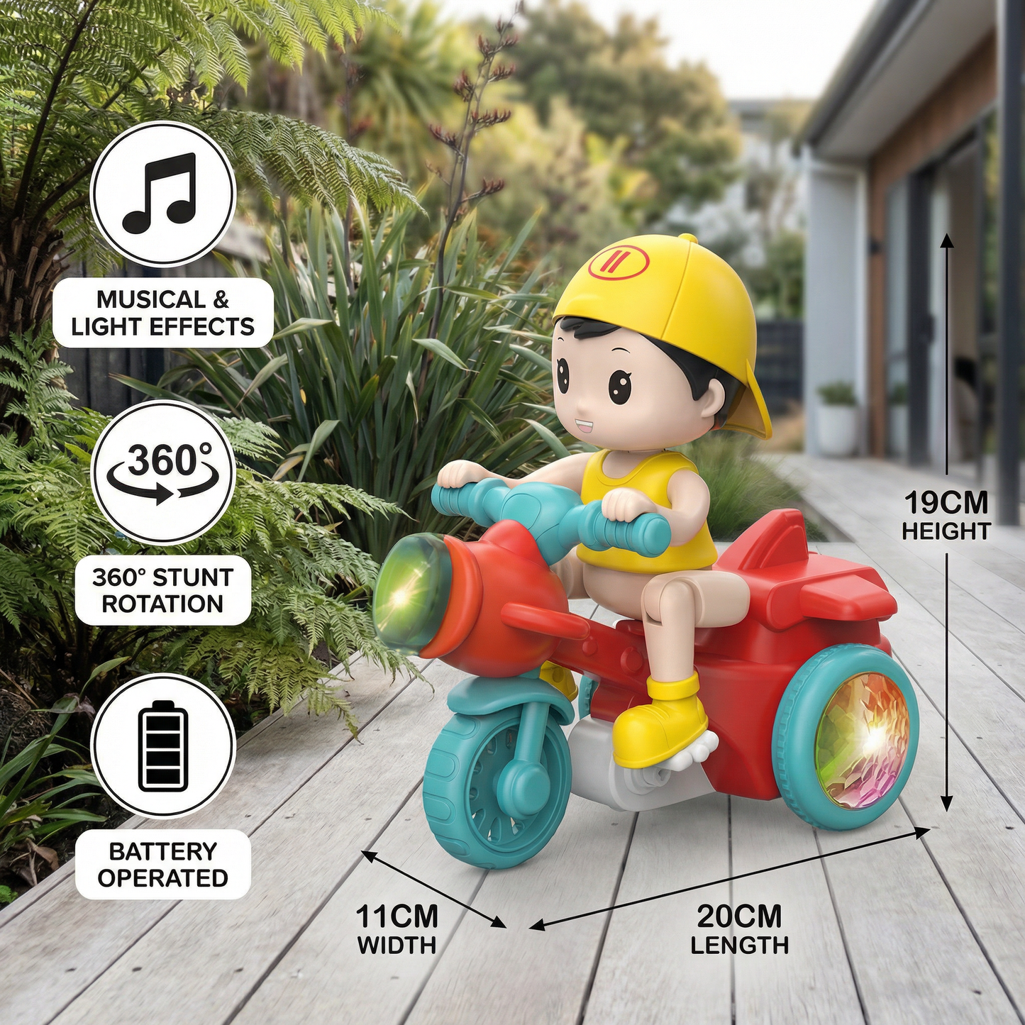 Glowing Musical Kids Stunt Roller Toy