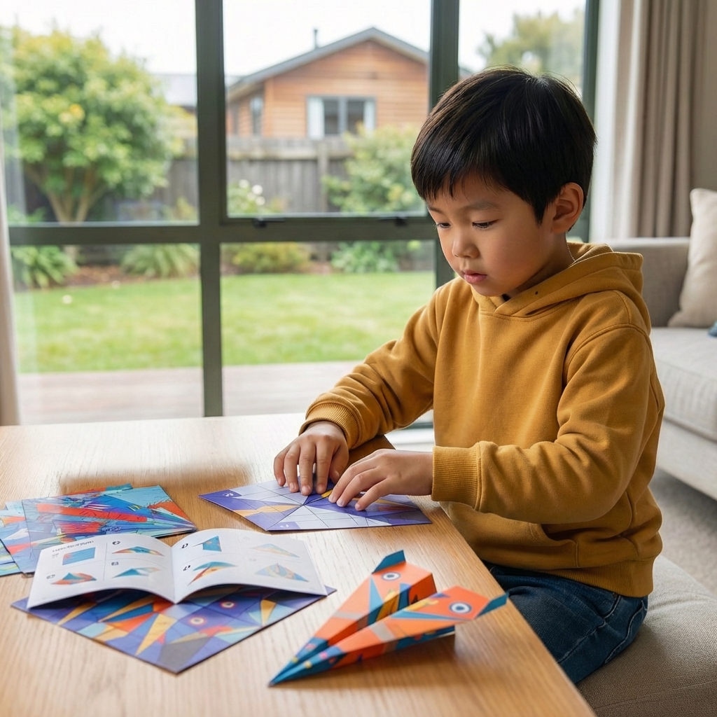 Origami Paper Airplane Building Set with Instructions