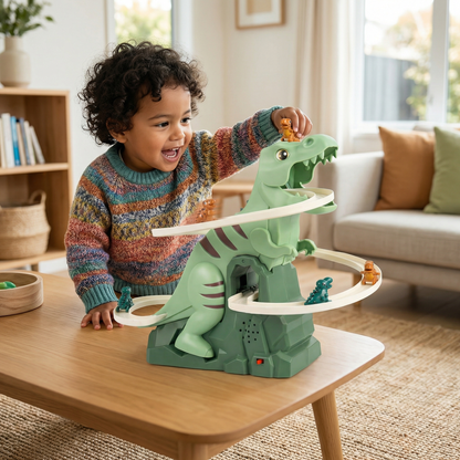 Dinosaur Slide Roller Coaster Fun