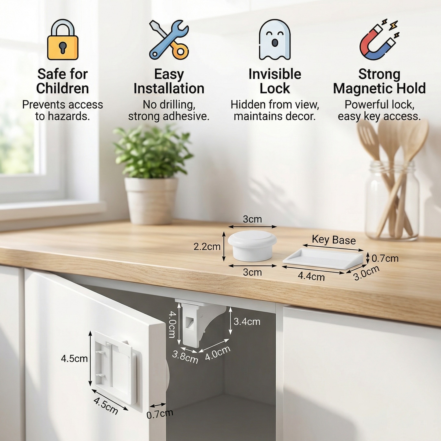 Magnetic Child Safety Cabinet and Door Set