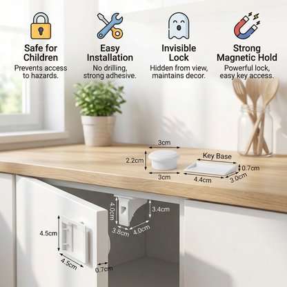 Magnetic Child Safety Cabinet and Door Set