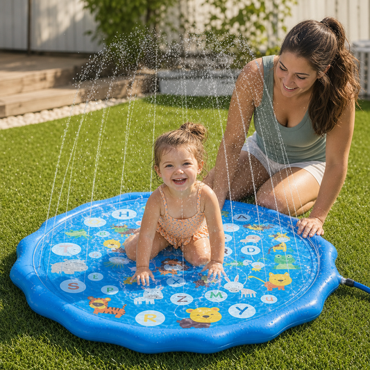 Inflatable Kids Splash Pad with Sprinkler – Outdoor Water Play Mat for Garden & Beach