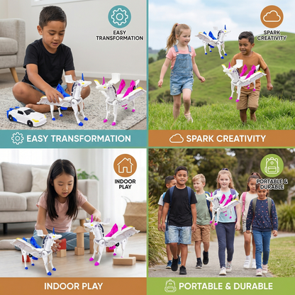 Transforming Unicorn Toy Cars