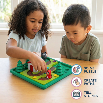 Montessori Little Red Riding Hood Puzzle and Skill Game