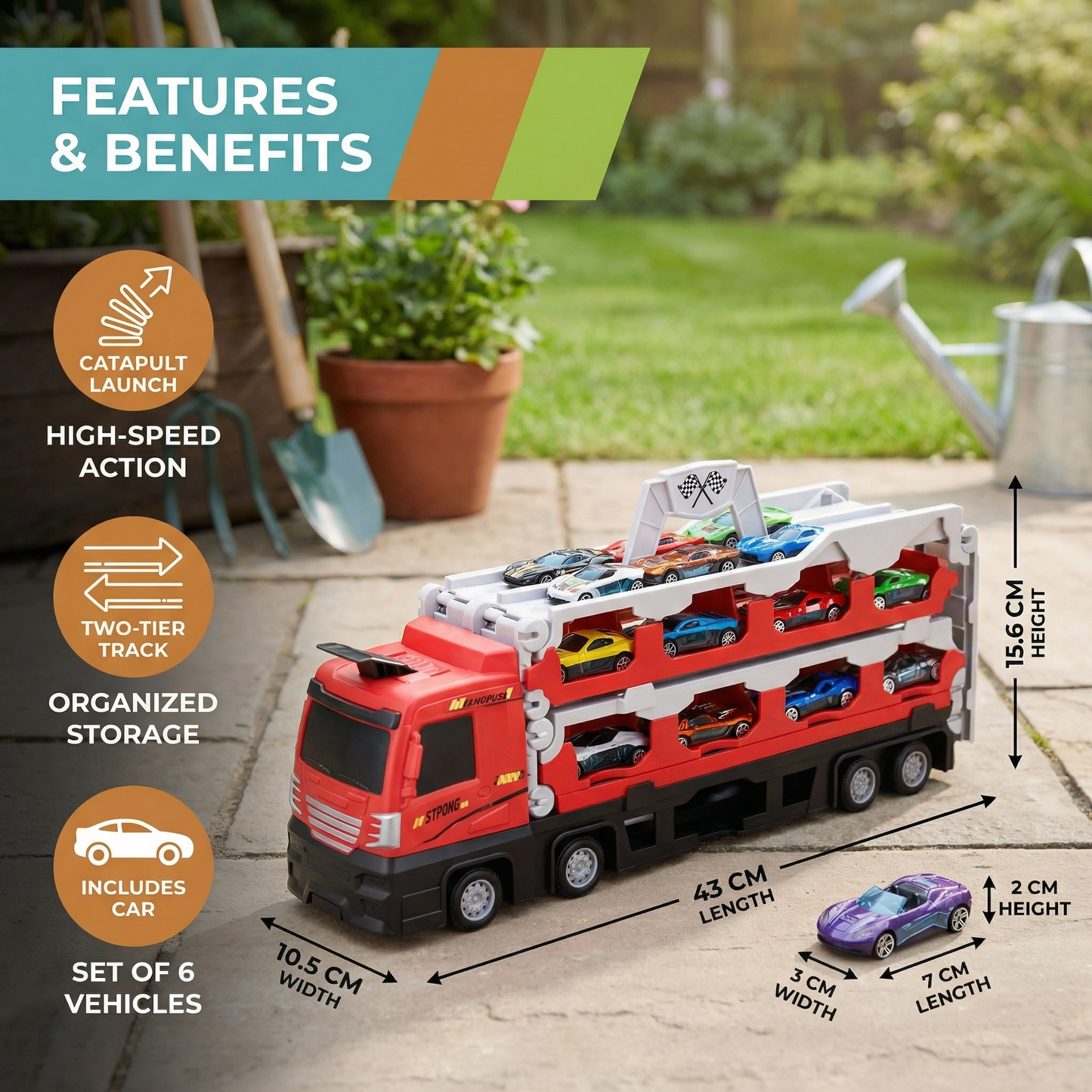 Racing Track Toy Truck for Children