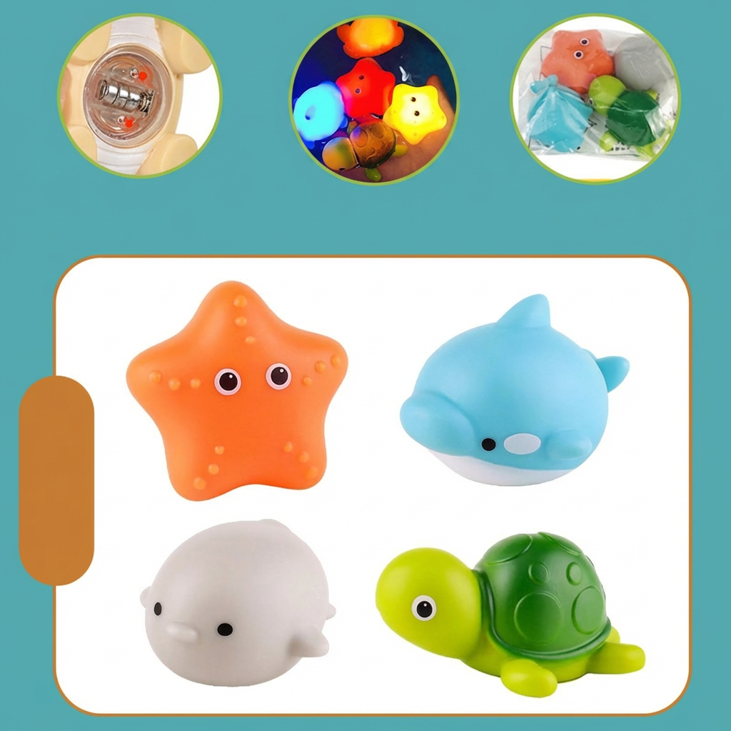 Glow-in-the-Dark Bath Animals