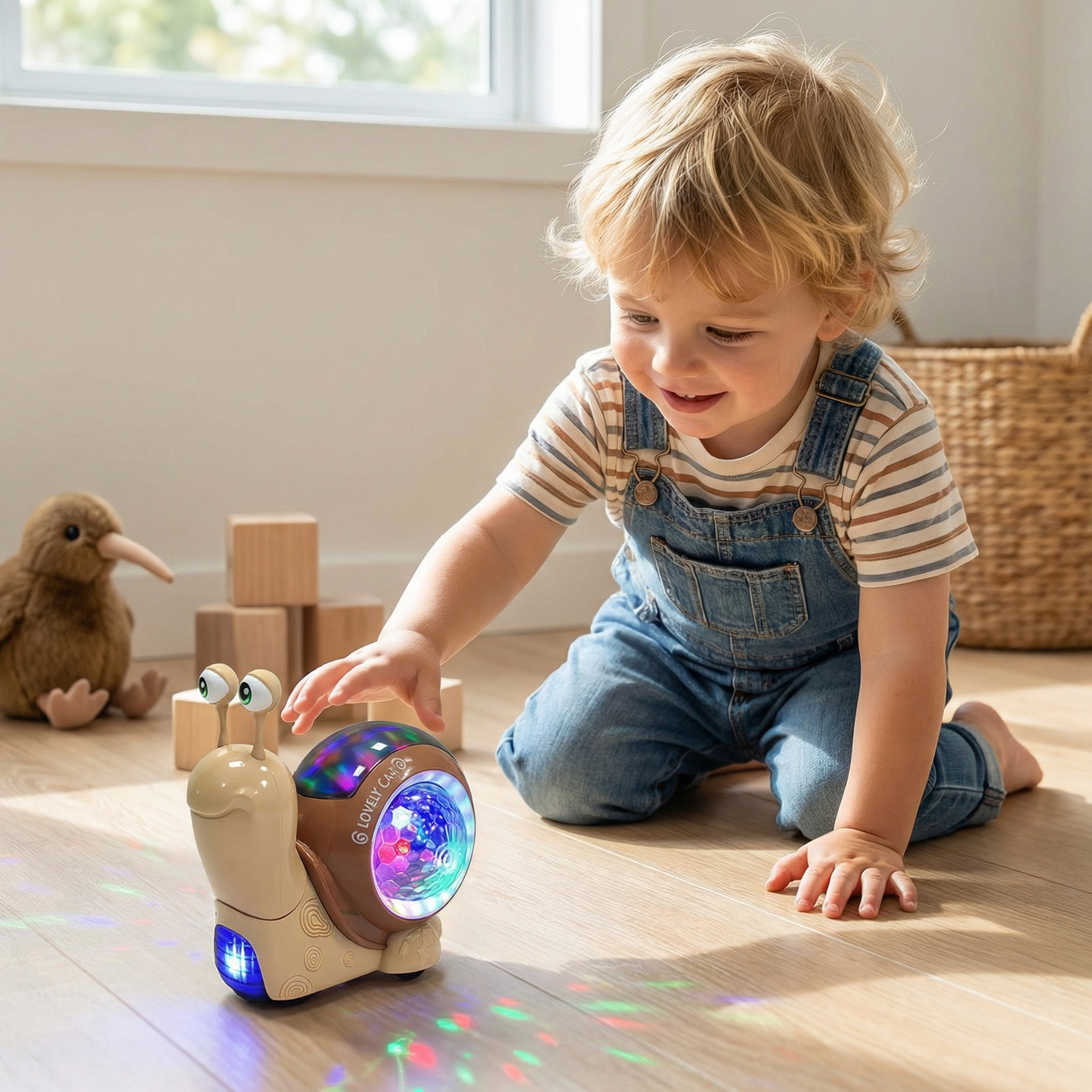 Glowing and Music-Playing Snail Crawling Toy
