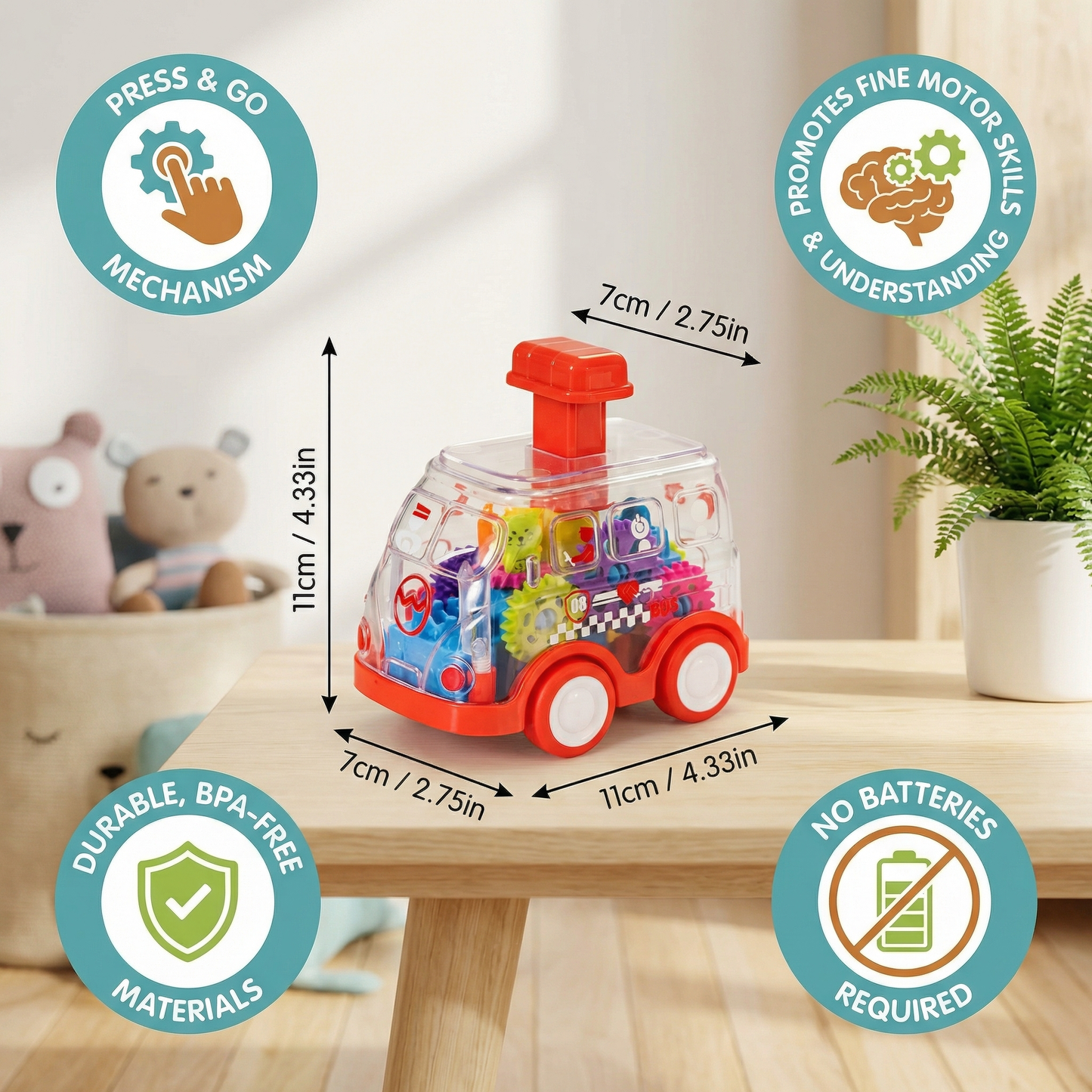 Press and Go – Gear Toy Cars
