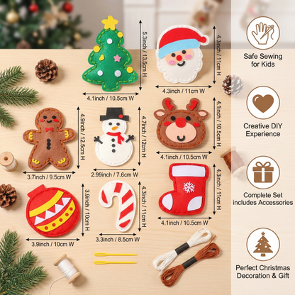 Safe Felt Christmas Set to Sew Yourself