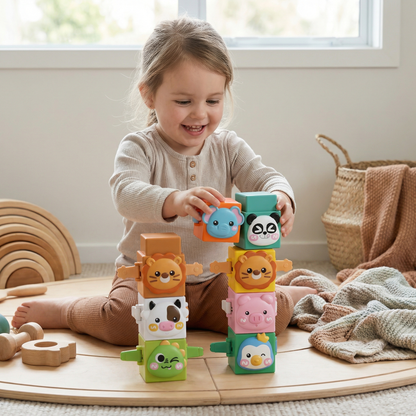 Educational Montessori Animal Stacking Building Toy