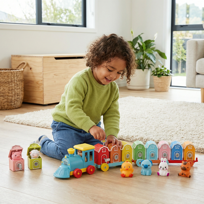 Montessori Farm Learning Train Toy for Kids