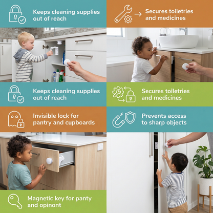 Magnetic Child Safety Cabinet and Door Set