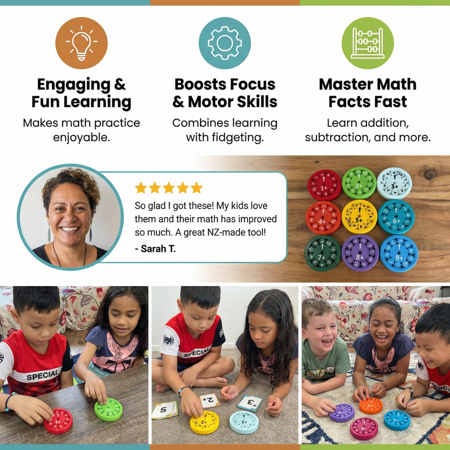 Mathematics Learning Game Fidget Spinner
