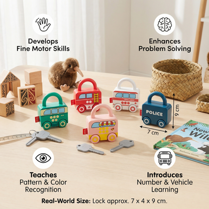 Montessori Key and Lock – Patterns and Colors Toy