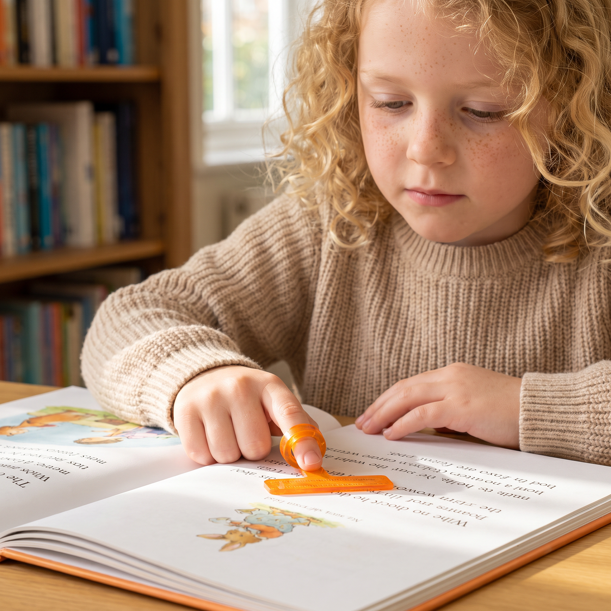 Kids’ Finger Reading Tracker – Translucent Reading Guide