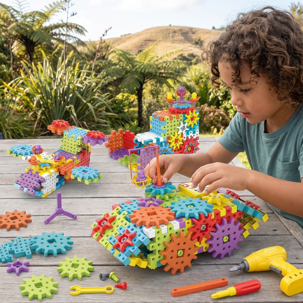 Montessori 3D Gear and Puzzle Pieces