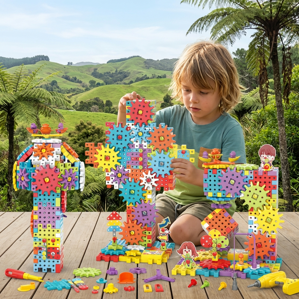 Montessori 3D Gear and Puzzle Pieces