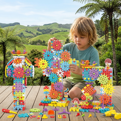 Montessori 3D Gear and Puzzle Pieces