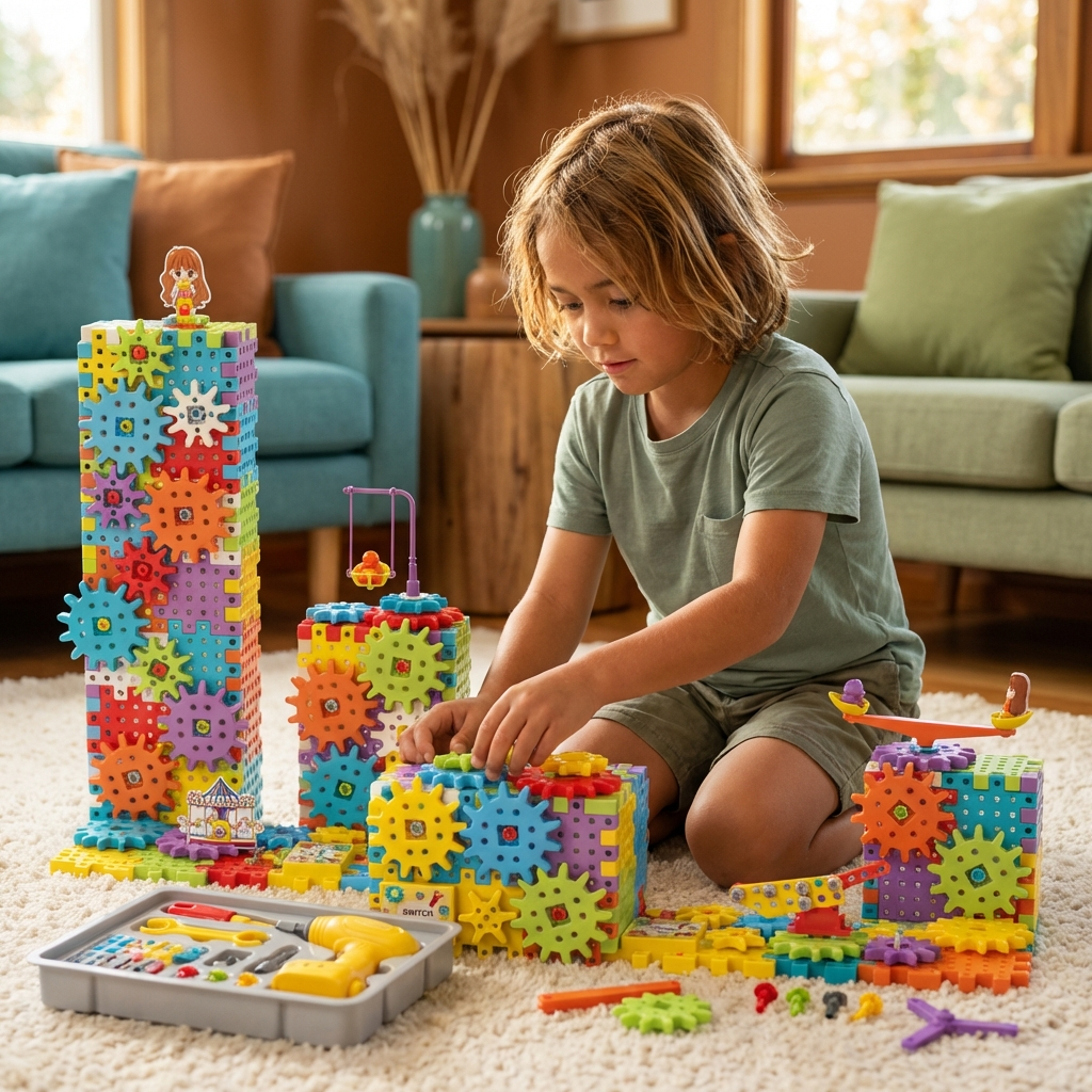 Montessori 3D Gear and Puzzle Pieces