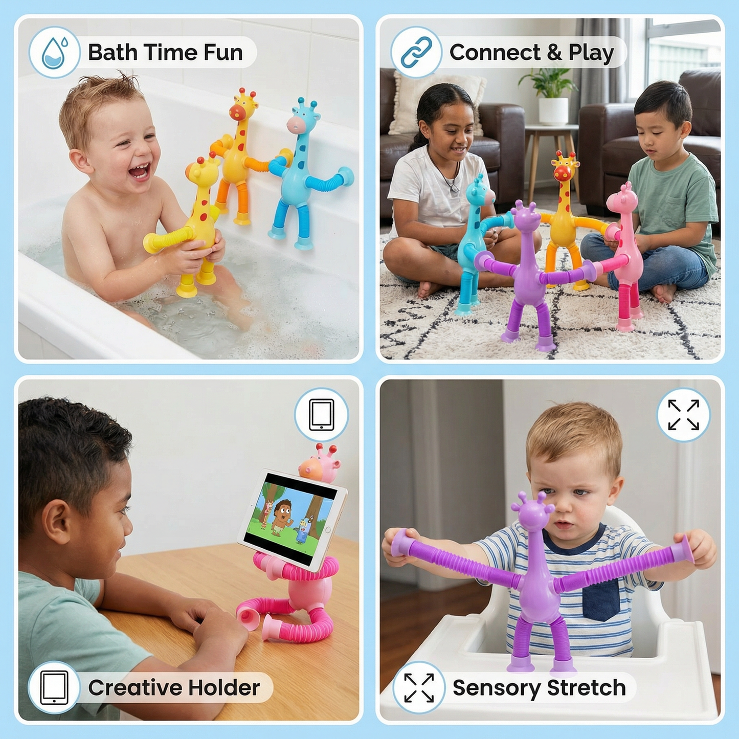 Sensory Suction Cup Giraffe Baby Toy