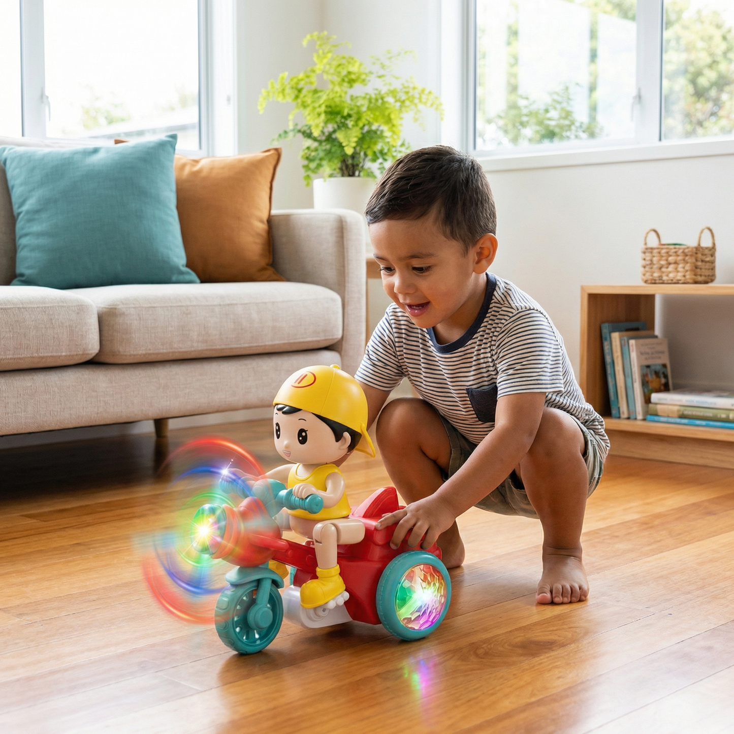 Glowing Musical Kids Stunt Roller Toy