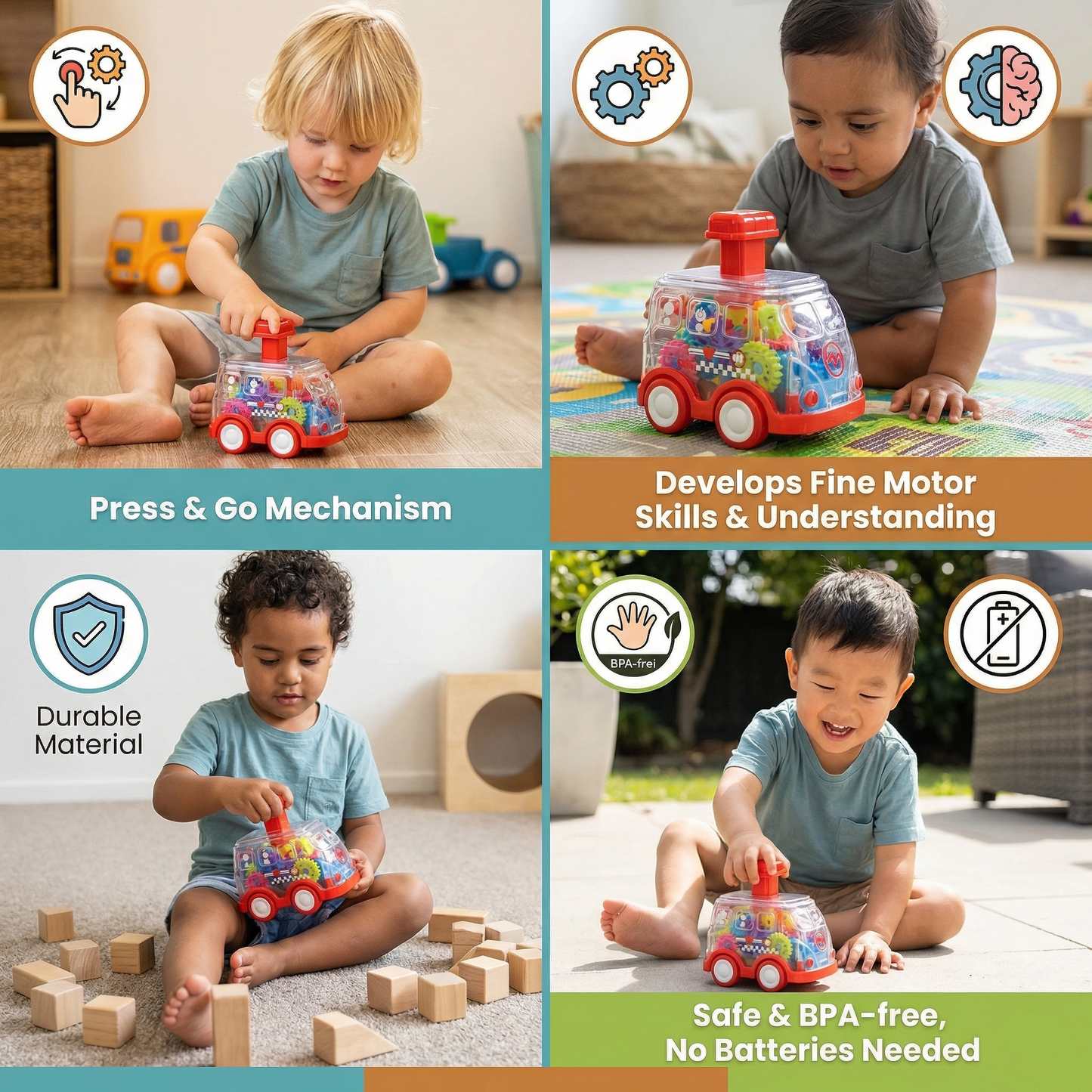 Press and Go – Gear Toy Cars
