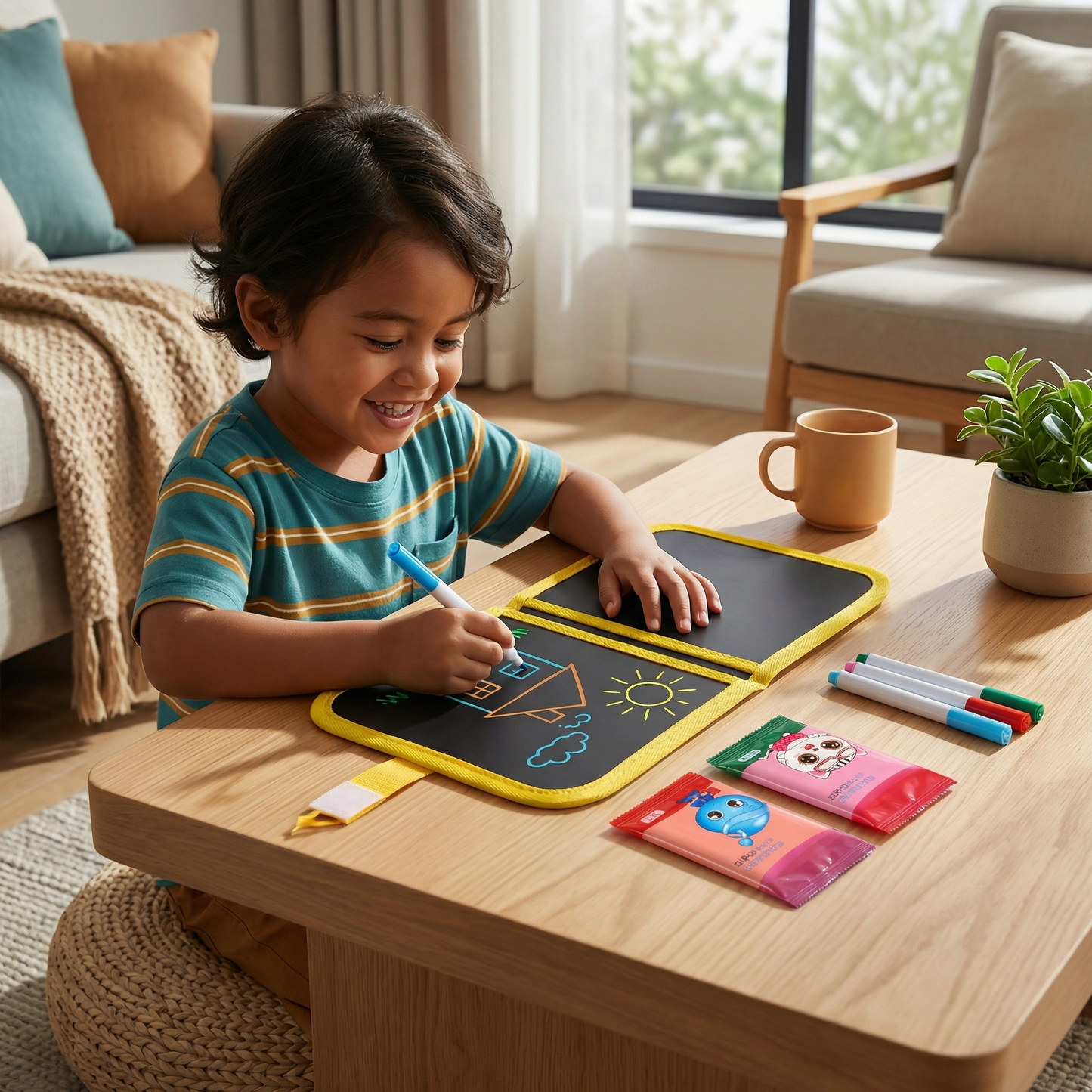 Portable Reusable Coloring Book for Children