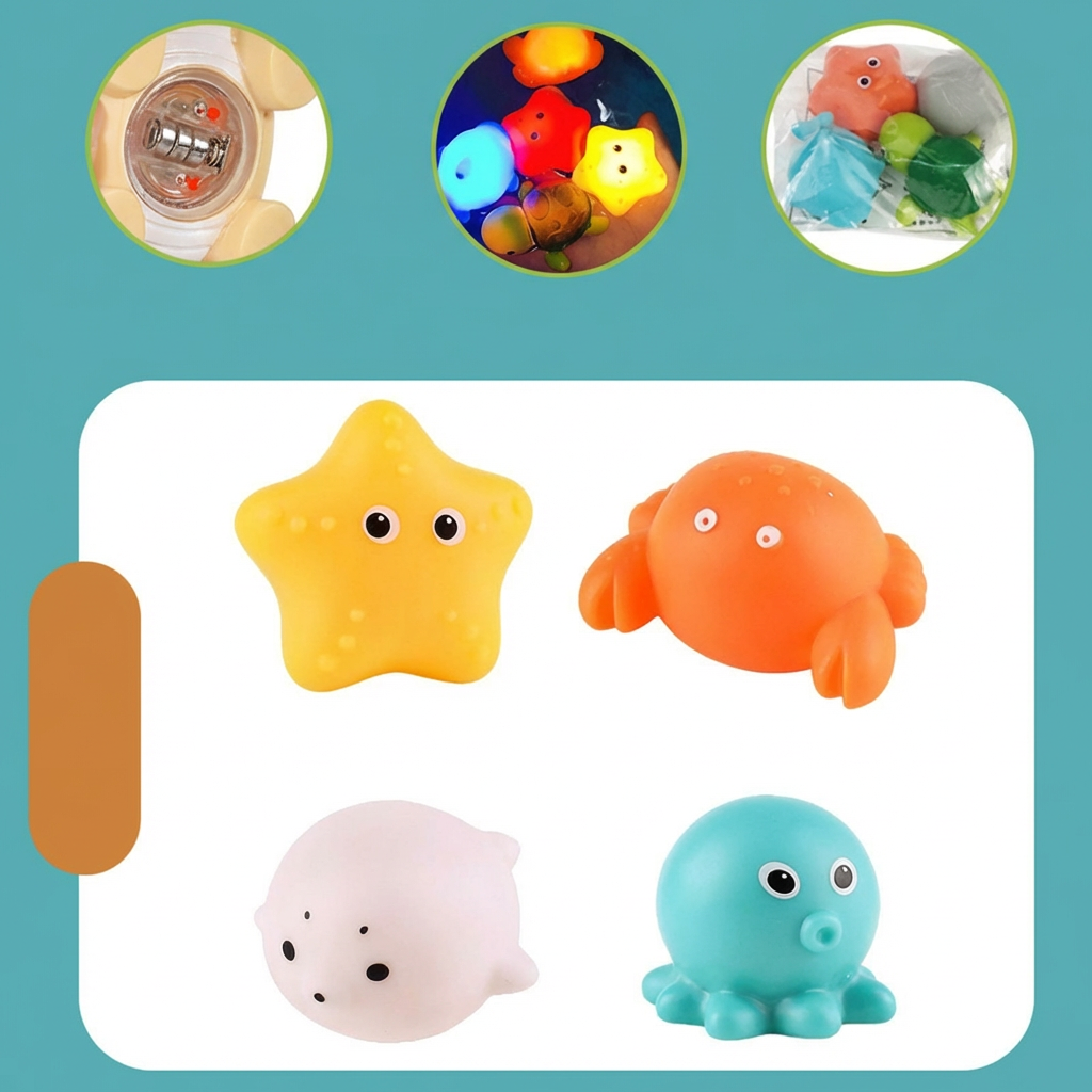 Glow-in-the-Dark Bath Animals