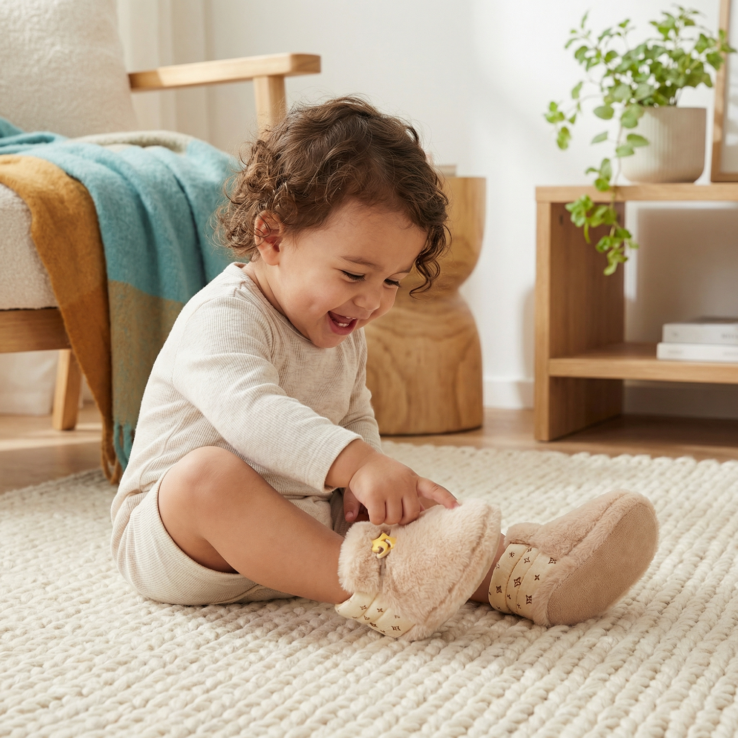 Fluffy Baby Sock Shoes