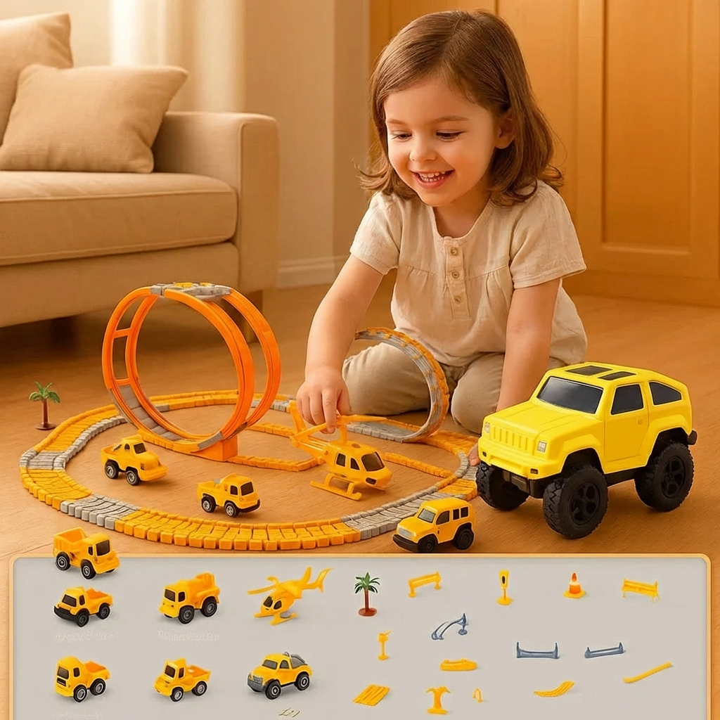 Adventure Race Track with Slot Cars