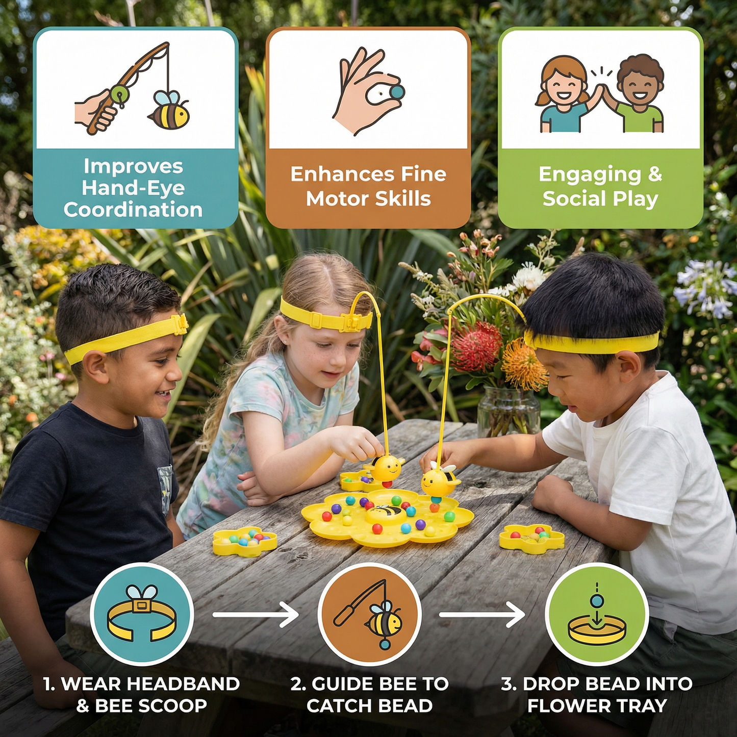 Bee Bead Fishing Adventure Game