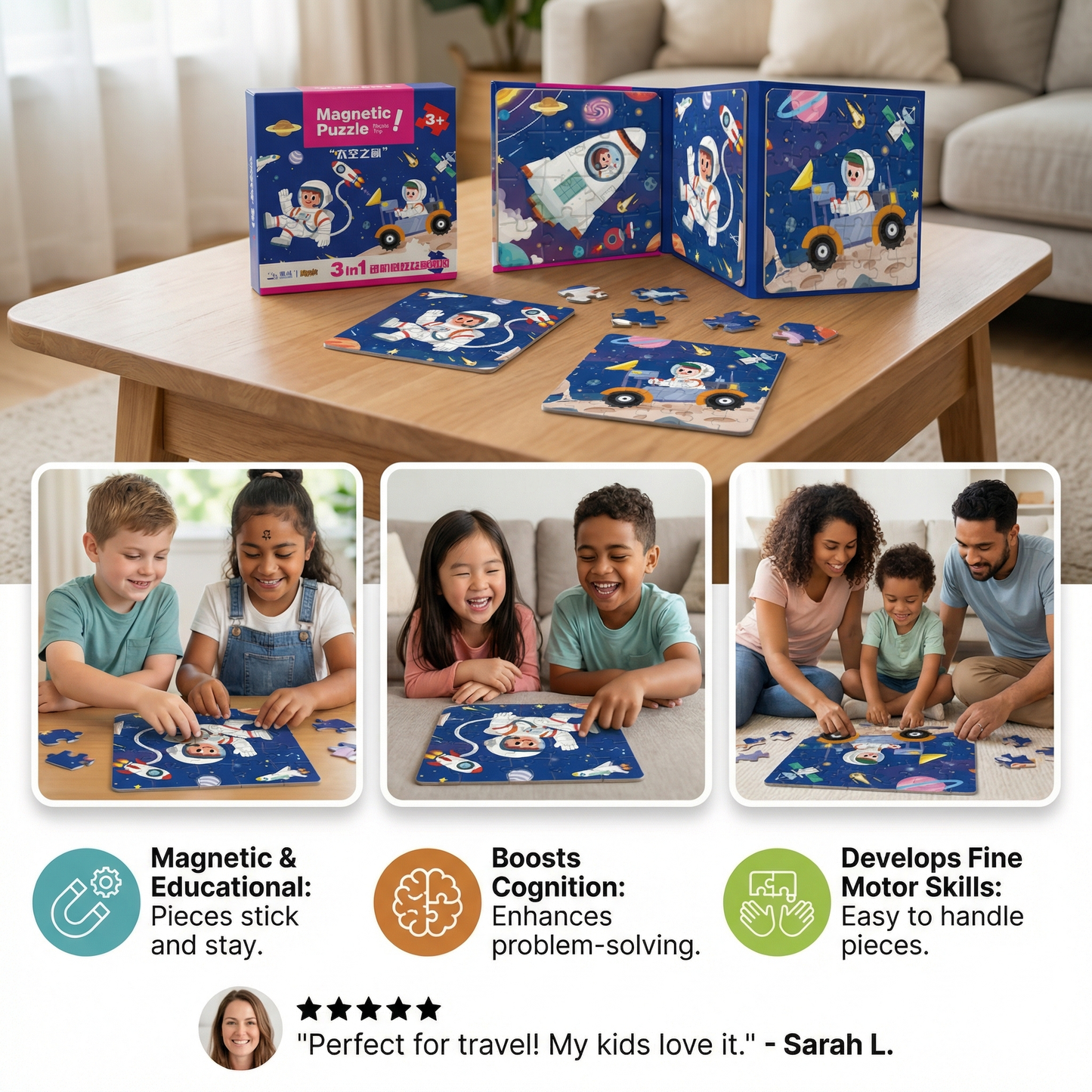 Magnetic Montessori Puzzle Book