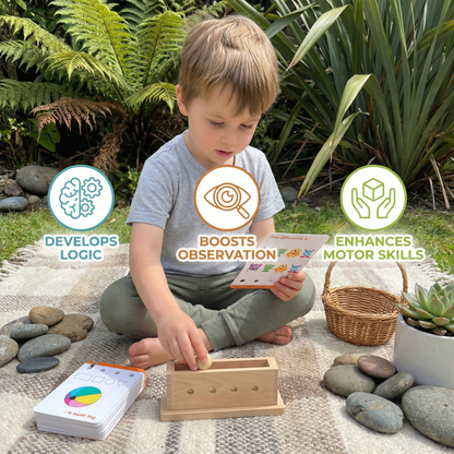 Wooden Logic Decoding Learning Game for Kids – Promoting Early Skills