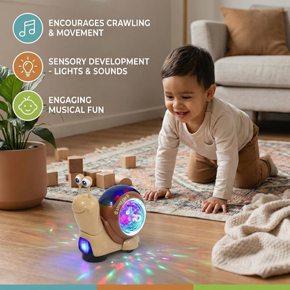 Glowing and Music-Playing Snail Crawling Toy