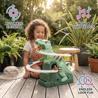 Dinosaur Slide Roller Coaster Fun