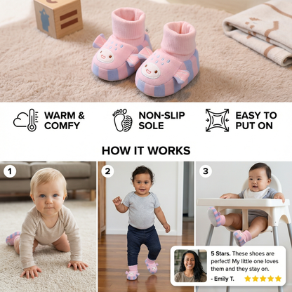 Cuddly Soft Baby Socks Shoes – Warm, Non-Slip & Comfortable