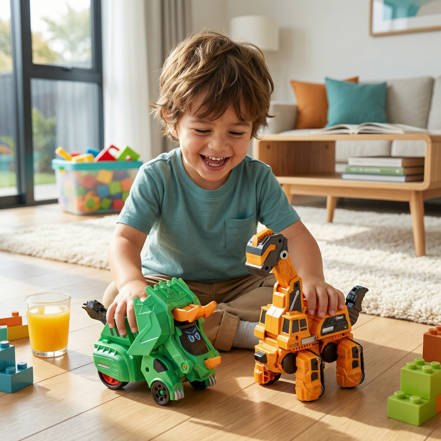 Transforming Dinosaur Cars