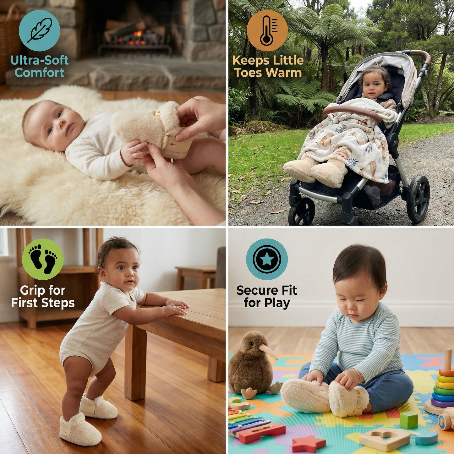 Fluffy Baby Sock Shoes