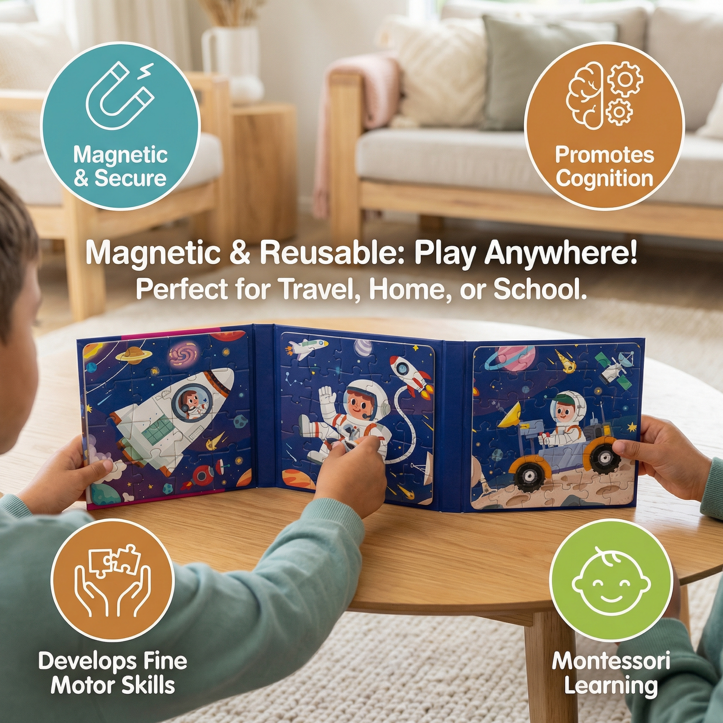 Magnetic Montessori Puzzle Book