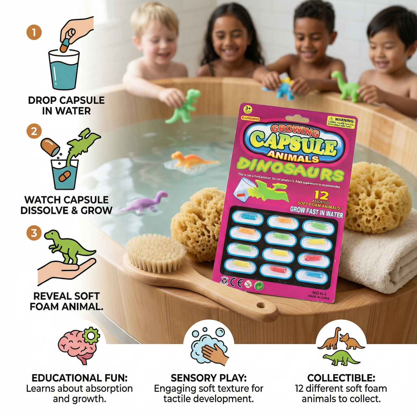Magical Water Animal Growing Capsules