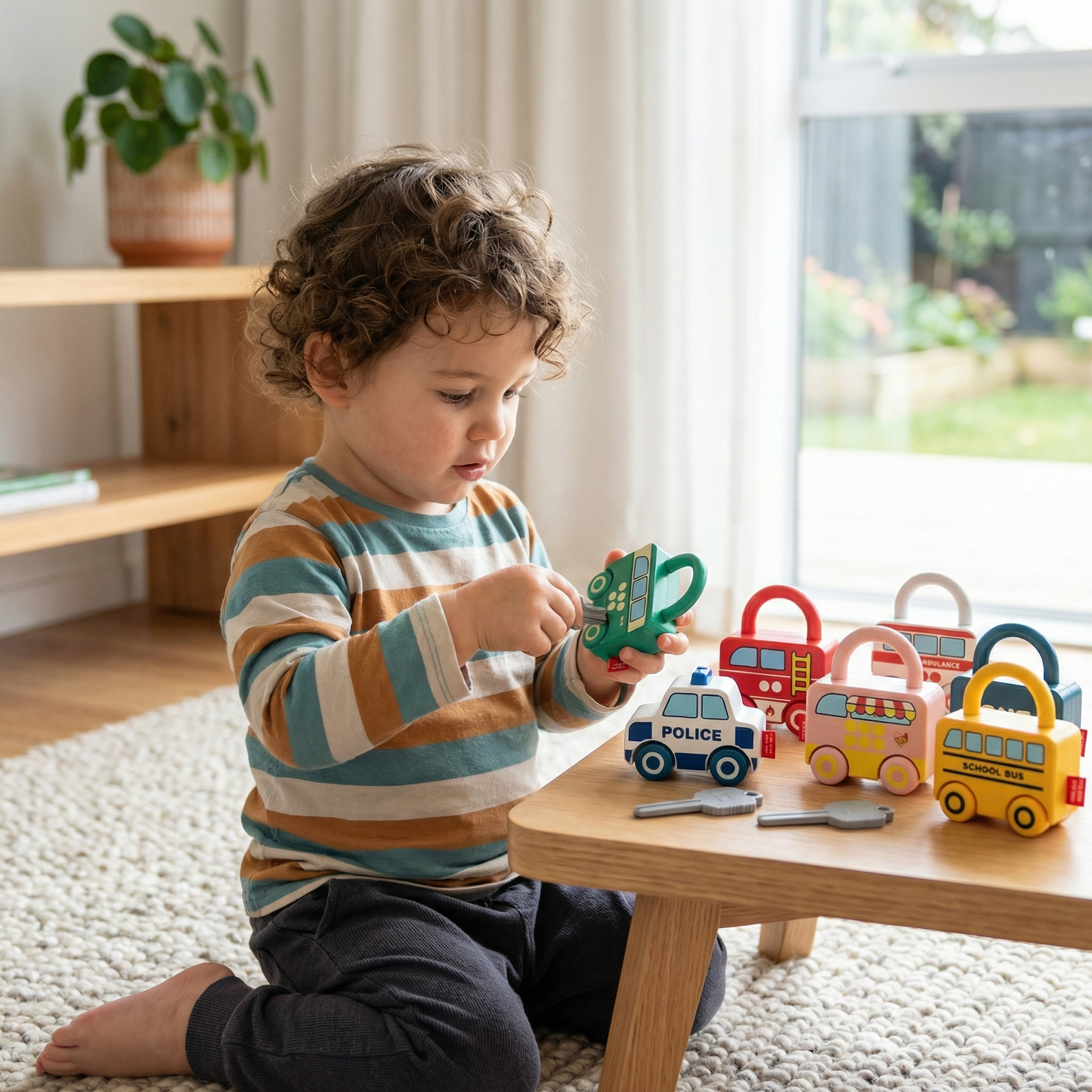Montessori Key and Lock – Patterns and Colors Toy